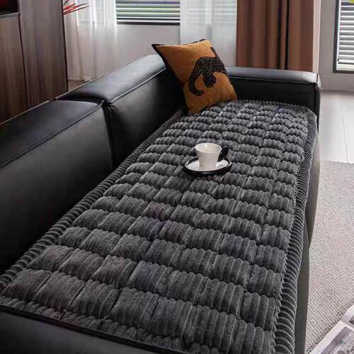 Velvet Tufted Seat Cushion Long Sofa Bench Furniture Cover