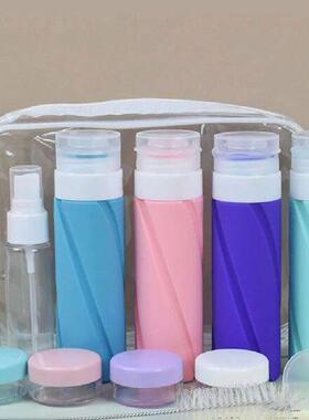 Silica Gel Convenient Portable Shower Gel Split Bottle Set