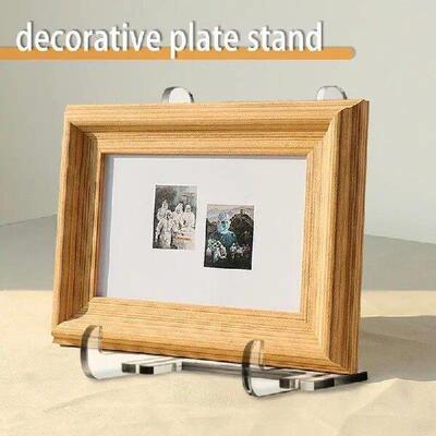 Acrylic Easel Display Stand Clear Photo Holder Tabletop