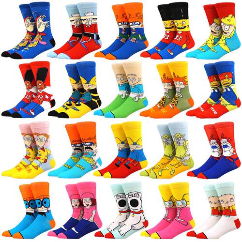 Men fashion socks anime funny socks hip hop personality