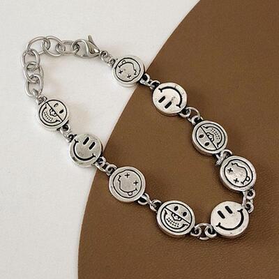 Steampunk Jewelry Woman Stainless Steel Luxury Bracelet Smil