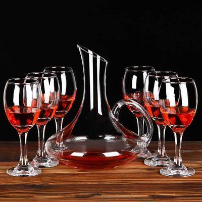 Crystal red wine glass set elegant wine glasses Goblet红酒杯