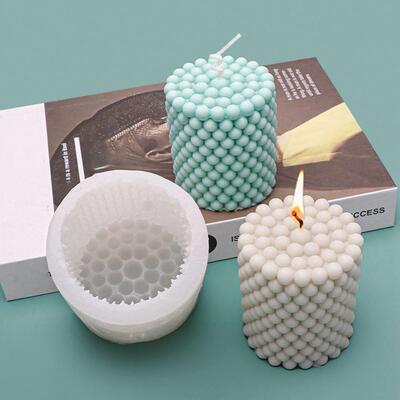 3D Cylinder Candle Mold DIY Silicone Candle Mold Cake Resin