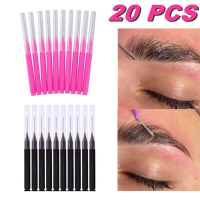 20Pcs Mini Eyebrow Brush Brow Perm Brush Disposable Brow Lif