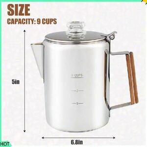 AWAH Coffee Percolators Stovetop For Camping Stainless