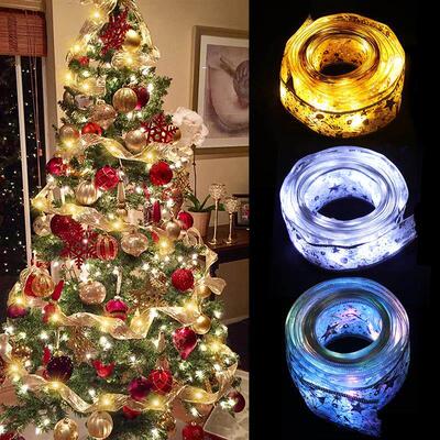 Ribbon Fairy Light Christmas Decoration Christmas Tree Ornam