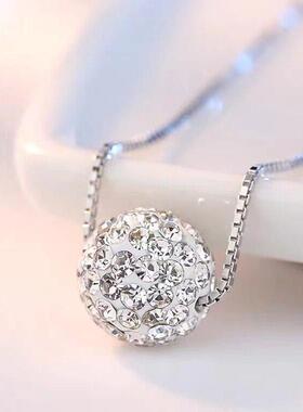 s925 sterling silver transfer bead necklace, women