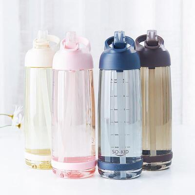 Outdoor Water Bottle with Straw Sports Bottles Leak Proof Ec
