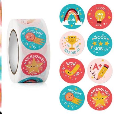 500pcs Star Reward Stickers for Kids School Teacher Supplies
