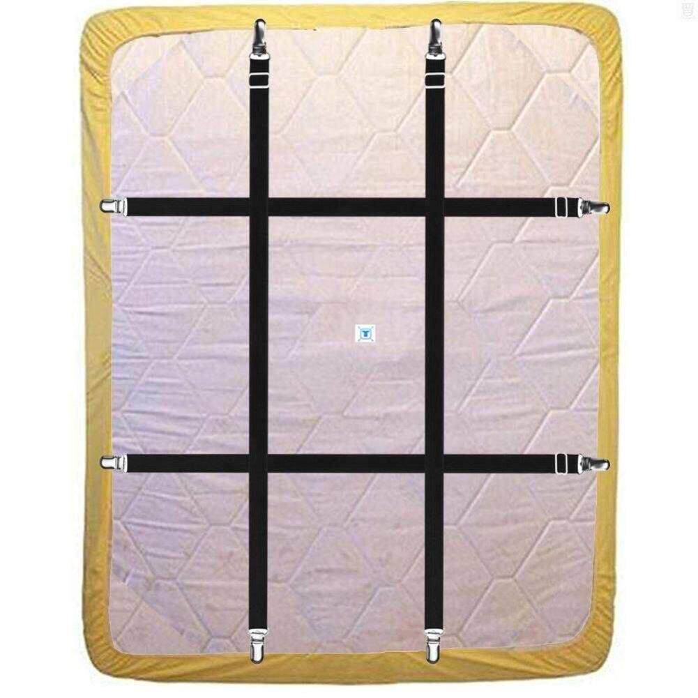 4pcs Adjustable Elastic Bed Sheet Clip Matss Cover Corner