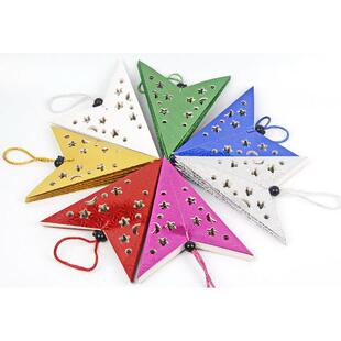 2pcs Christmas decorations stereo star hanging five-pointed