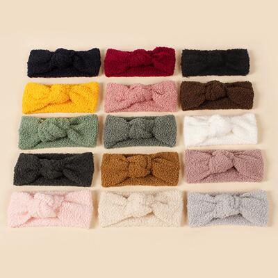 欧美蝴蝶结婴儿发带Baby Lamb Fleece Bow Knot Baby Hair Strap