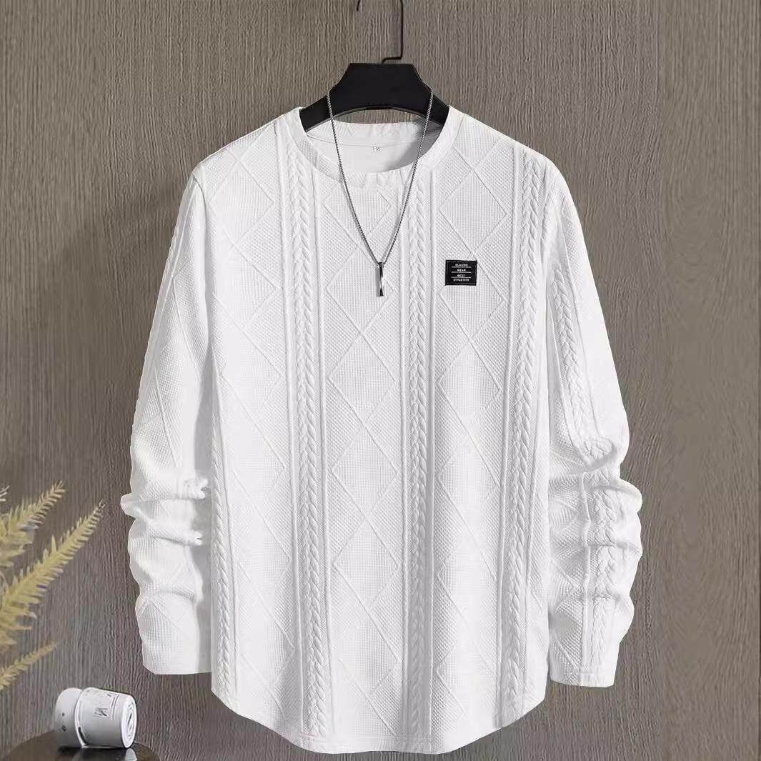 Letter collage chest detail loose fitting pullover long