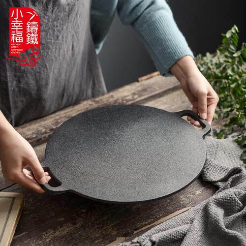 Cast iron griddle pan commercial gas flat pancake pan titani