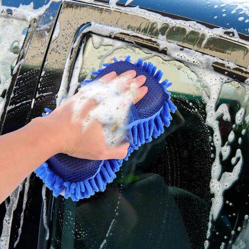 1Pcs Sponge Gloves for Car Washing Chenille Ultra Fine Fiber