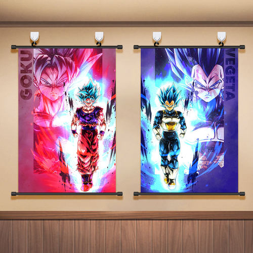 龙珠超挂画孙悟空贝吉塔鸟山明超级赛亚人动漫海报装饰画壁纸