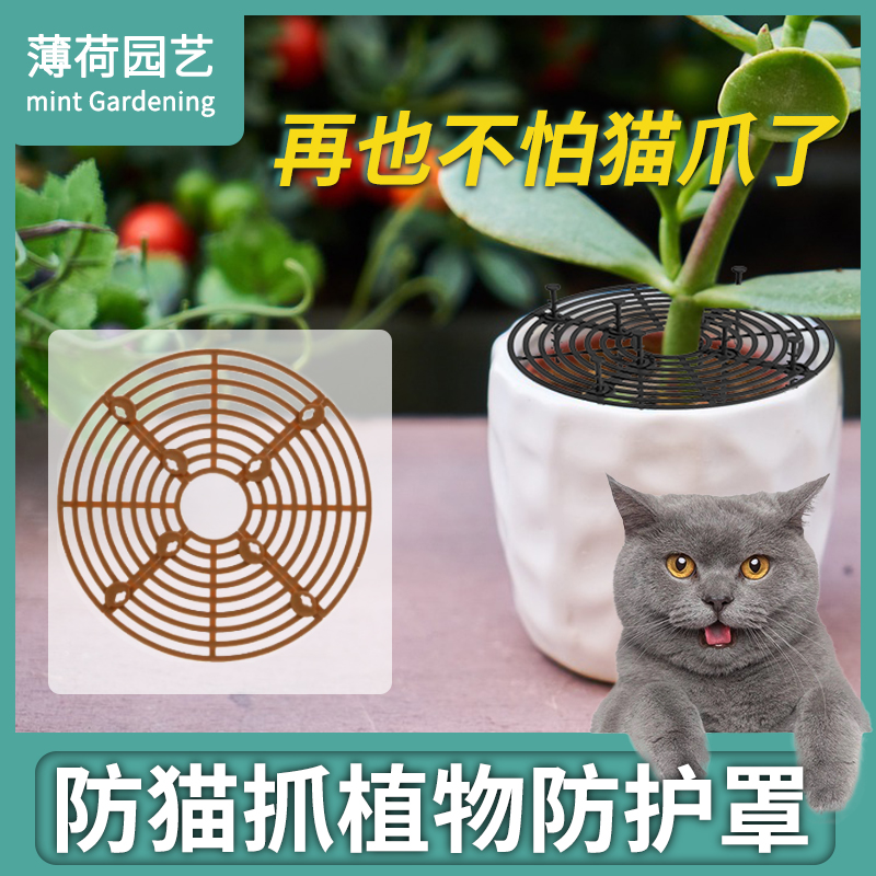 花盆护土盖板保护罩防小孩防猫抓花土保护格网罩套植物保护固土-封面