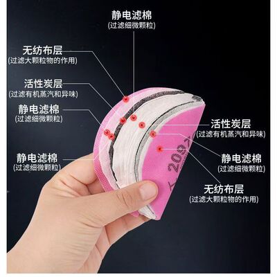 松工2097活性炭过滤棉电焊二保焊喷漆异味2091防尘口罩KP100滤纸