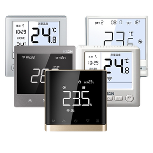 地暖温控面板通用WiFi智能水地暖壁挂炉温控器电采暖远程控制面板