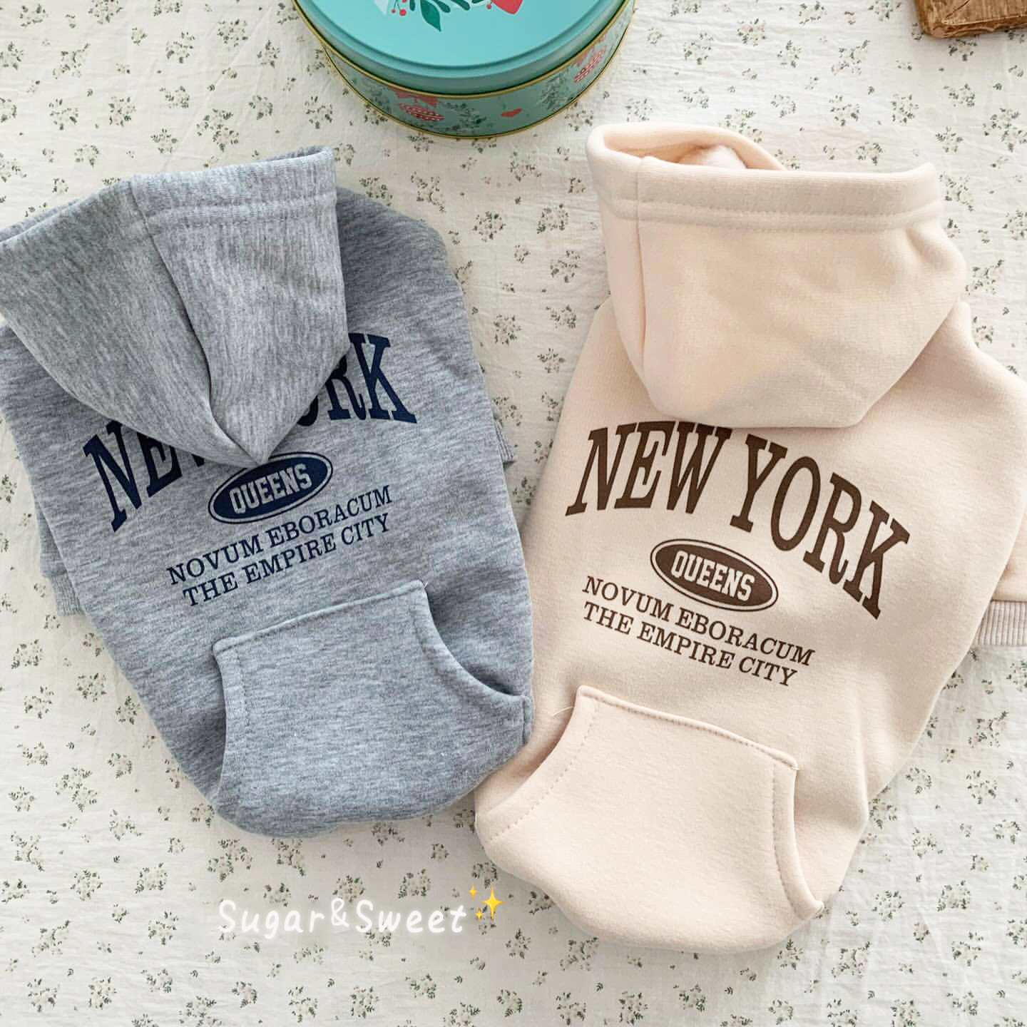 猫咪狗狗衣服秋冬新款韩系连帽保暖卫衣酷酷ins风宠物小型犬比熊