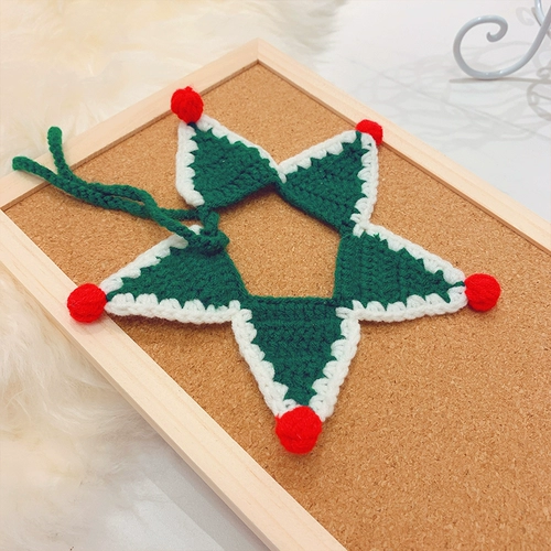 Рождественский шарф, плетеный милый трикотажный чокер