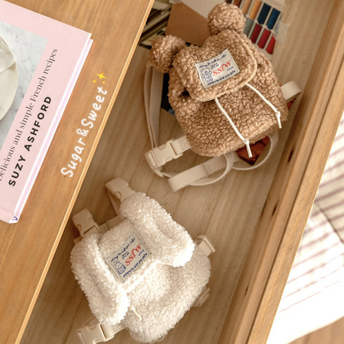 宠物背包外出狗狗猫咪零食包毛绒兔兔小熊自背包小型犬比熊泰迪