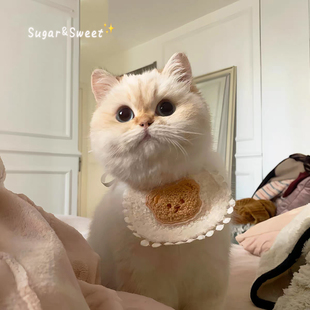 猫咪围脖狗狗小熊口水巾狗狗围兜宠物小配饰小猫围巾比熊可爱装 饰