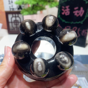 006515 黑金刚高珠甜甜圈，厚4.6盘面7.6*7.6