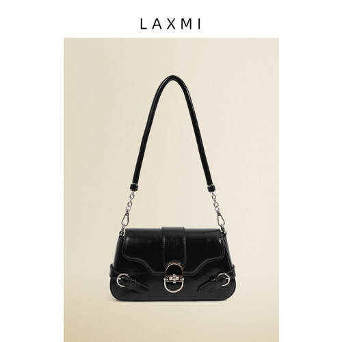 五金锁扣翻盖包通勤斜挎包包女