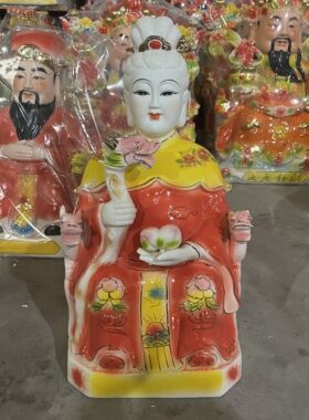 陶瓷泰山奶奶无生老母骊山老母泰山圣母碧霞元君神像佛像摆件