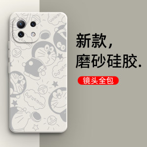 卡通叮当适用小米11青春活力版手机壳MI11lite新品青春版硅胶5G保护套十一全包防摔男女新ne钢化膜高档5gne潮
