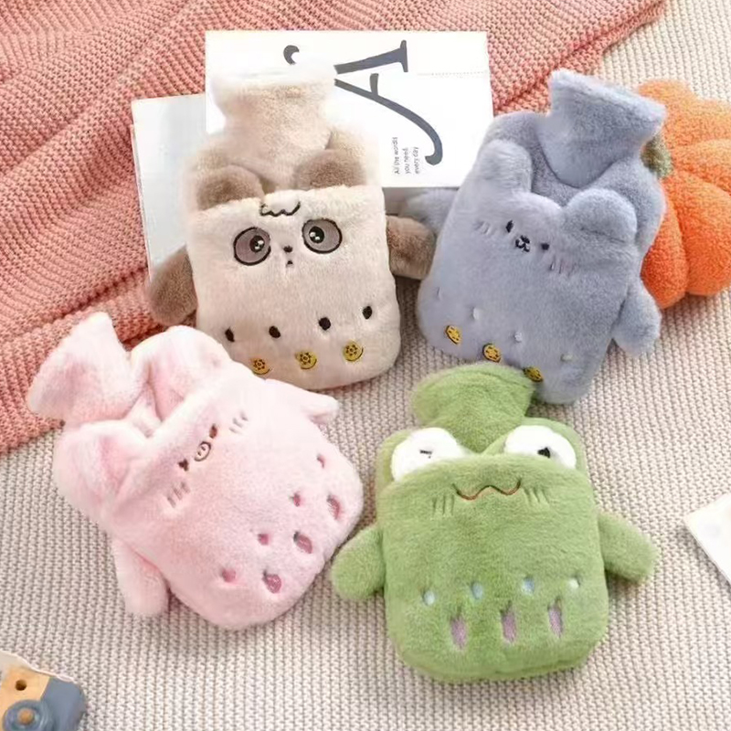 可插手热水袋注水暖手宝2025新款兔毛绒暖水袋防爆敷肚子腰暖宝宝