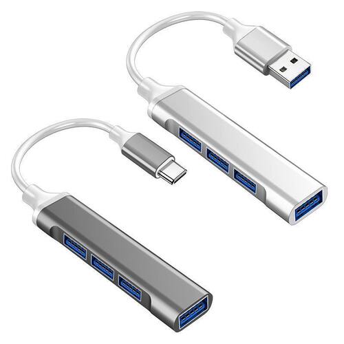 USB扩展分线器车载USB多口一分四转换笔记本typec接口扩展坞车用