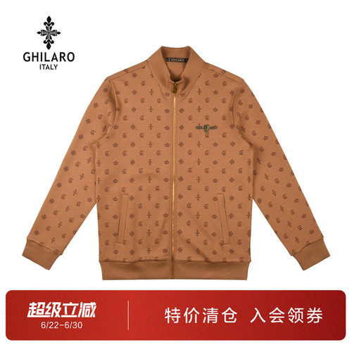 古劳吉那诺春秋季满身印花棉外套