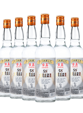 台岛(taidao)台湾高粱酒58度600ml6瓶浓香型瓶装高度白酒整箱