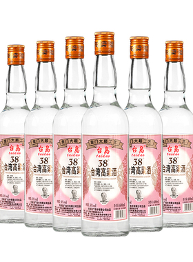 台岛台湾高粱酒38度600ml*6瓶粮食酒浓香厦门高粱白酒整箱