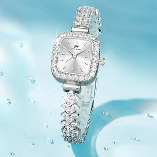 jonny moore J1902系列 锆石镶钻拉丝变光少女质感石英女士手表