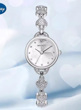 迪士尼手表女款小众设计简约气质初中高中生防水女式腕表11758