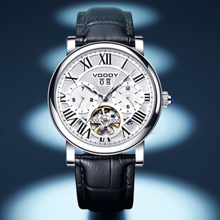 沃度男士新款上市月份日历显示夜光男士全自动机械手表