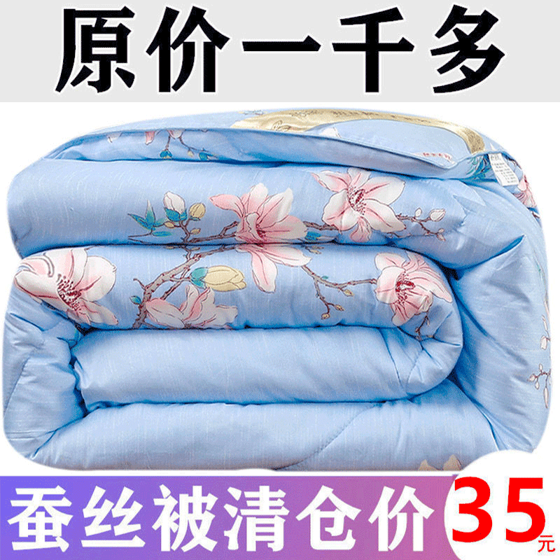 100%正品蚕丝被冬被冬天棉被芯双人夏季空调夏凉被学生单人宿舍被