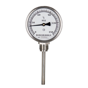 双金属温度计工业用411/401数显反应釜管道304不锈钢探杆径向防腐