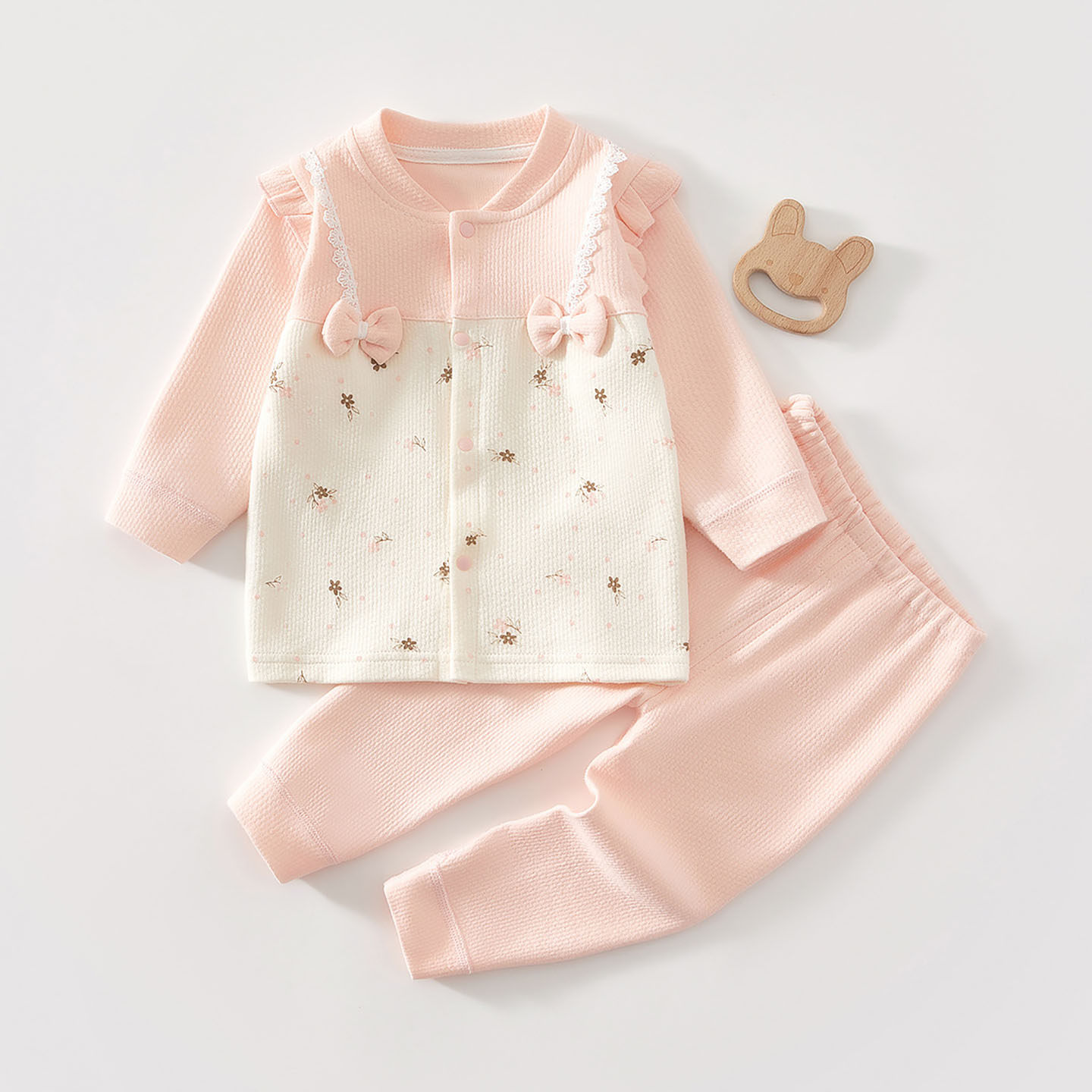 婴儿套装春秋季纯棉家居服新生儿舒绒秋衣秋裤宝宝分体中小童内衣