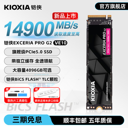铠侠VE10固态硬盘1t 2t m.2 nvme pcie5.0台式电脑SSD笔记本4t m2