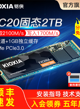 铠侠RC20固态硬盘2t m.2固态nvme ssd台式机电脑笔记本pcie凯侠m2