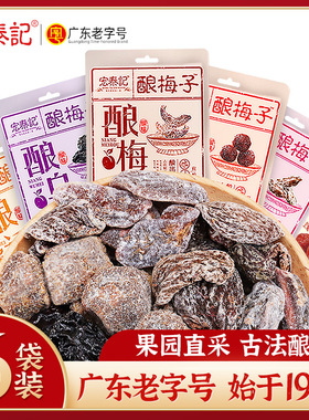 宏泰记酿梅子话梅肉干乌梅散装酸甜蜜饯果脯组合小袋装蜜桔