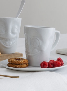 新款 tassen杯 德国原装进口Fiftyeight 杯 陶瓷卡通表情杯礼盒装