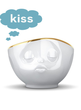 德国原装进口Tassen表情金边碗 餐具礼盒装可爱送礼陶瓷碗500ML