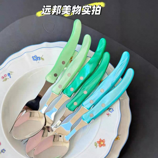 法国进口Claude dozorme狼头不锈钢牛排刀叉树脂西餐餐具家用汤勺