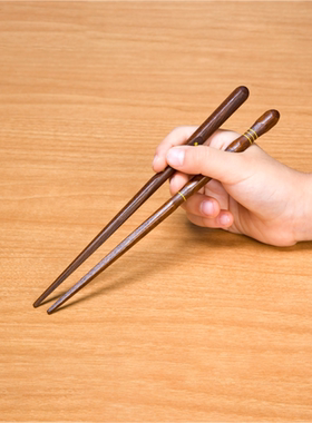 日本原装进口 石田ISHIDA传统漆器三点支撑系列天然木漆筷练习筷