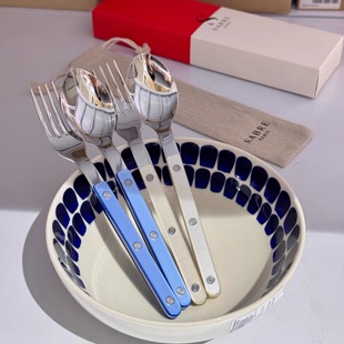 新款 法国sabre paris珍珠白进口牛排刀叉西餐餐具刀叉套装礼盒装